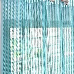Premium Polyester Zigzag Net Sheer Transparent Curtains Pack of 2 for Window and Door Curtains 9 Feet Long Set of 2 (4 Feet x 9 Feet, Aqua)-image-12