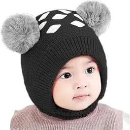 capznmore Plush Bear Hat With Face Protection, Winter Cute Ear Warm Hat, Windproof Scarf Crochet Skull Cap for Women-picture-15