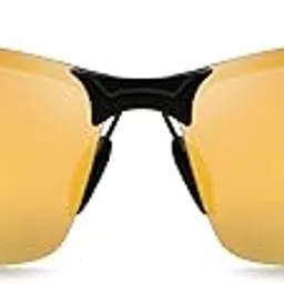 Strauss Polarized Sunglasses for Men and Women | Lightweight Sunglasses with UV Protection for Cycling | Running | Driving | Cricket | Fishing, (Yellow)-picture-29