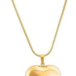 palmonas Heart Pendent Gold Chain Necklace for Women - 18K Gold Plated Necklace, Women's Jewellery | Gift for Girls & Women-picture-54
