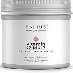 FOLIUS LABS Vitamin K2, MK-7 Supplement 55mcg — Supports Stronger Bone & Heart Health - 120 Veg Capsules-picture-15