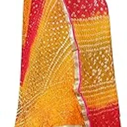 pk hub Women's Art Silk Rajasthani Bandhej stitched Ready to wear Lehenga Choli with Dupatta set-picture-26