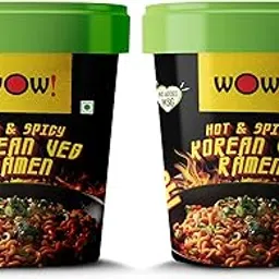 WOW! Hot & Spicy Korean Veg Ramen (Pack of 2)-image-3