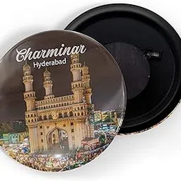 dhcrafts Fridge Magnet Multicolour Places Charminar Hyderabad D2 Glossy Finish Design Pack of 1-picture-18