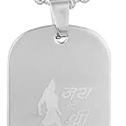 zumrut �Silver Plated Stainless Steel Trendy Stylish Tag Mahakaal/?? ???? ??????, Mahadeva, Shiva Symbol, Locket Chain Pendant Jewellery for Men/Women-picture-23