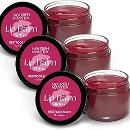 Nourish Mantra Beetroot Blast Lip Balm with SPF/Formulated with Beetroot Extracts, Olive Oil, Shea Butter, Vitamin E and Avocado Oil/Best for both women and men/ 12gms (pack of 3)-picture-11