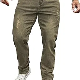 urban pockets Jeans for Men | Distressed Denim Pants with Slim Tapered Fit & Washed Look (Comfort-Tarry-U06-U07)-picture-42