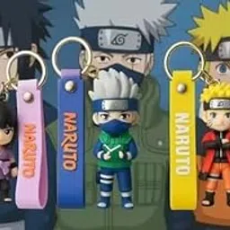 Anime Keychain Set of 3 | Sasuke Kakashi Character Keychains | Cartoon Accessories for Bag Bike Car Key Ring Gift-image-4