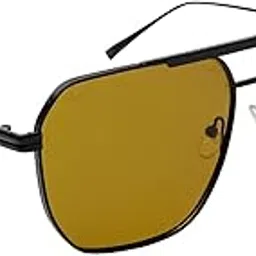 mac v Sunglasses | Oversized Shape | Polarized | 100% UV Protected | Men & Women | Yellow Shade | Medium Size | Full Rim-picture-49