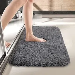 BARBET Premium Microfiber Super Soft Door mats for Living Room Kitchen Bathroom Balcony Entryways 16X24 Inches, 1 Pcs, Grey Sr. 347-picture-66