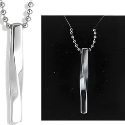 manocarter Quality Silver Pendant Chain for Men stylish (Free size) | GIft For Boyfriend or Husband | Jewellery Accessories for Men | Chain For Men (1 Piece)-picture-10