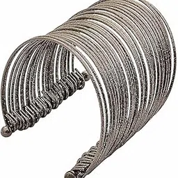 Weinbux Premium Black oxidised Metal Bangles Cuff Bracelet | Bangle for Women and Girls | Adjustable | Pack of 1-picture-20