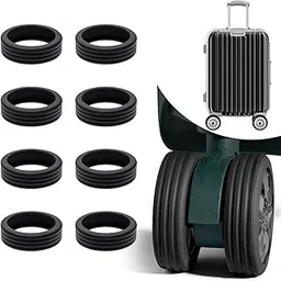 jeni hub Jeni hubTravel Luggage Wheel Cover,Luggage Wheels Protection Covers,Silicone Suitcase Wheel Covers,Wheel Protector, Shock-Proof, Anti Scratch, for Protect Suitcase Wheels, Reduce Noise (Black, 8)-picture-26