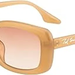 ted smith Men's Women's UV Protection Brown Graded Lens Nude Oval Sunglasses-picture-12