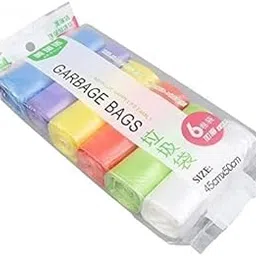Heavy Duty Multicolor Garbage Bags, 6 Rolls Kitchen Trash Bags, 90cm Circumference, Leak-Proof for Home, Office, Bedroom, Outdoor Use, 30L Capacity-picture-24