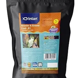 Intan Breeder & Grower Food - B3 (0.4-0.6mm Slow Sinking Crumble) | 5Kg - Highly Nutritious Ornamental Fish Food for A Range of Feed from Fry to Grow Out Stage for Viviparous & Oviparous Fish-picture-13