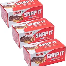 BakeMate Snap It Milk & Chocolate| Crispy Wafer with Smooth Chocolate Filling - Pack of 3-picture-58