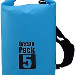 drywall Drywall5 Liter Water Proof Ocean Pack Dry Bag for Travelling, Camping, Hiking, Rafting (Multicolor, 1pc) image 1