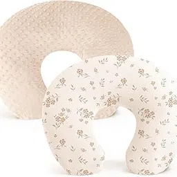 Konssy 2 Pack Nursing Pillow Covers, Soft and Comfortable Nursing Cover for Breastfeeding Pillows, Pillow Slipcover for Baby Girls Boys Newborn(Wheat, Pear)-picture-10