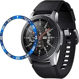 Dealfreez Bezel Styling Compatible for Samsung Galaxy Watch 46mm / Galaxy Gear S3 Frontier & Classic Bezel Ring Adhesive Cover Anti Scratch Stainless Steel Protection (Blue)-picture-56