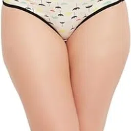 clovia Women's Polyamide Low Waist Outer Elastic Bikini Panty - Beige-picture-18