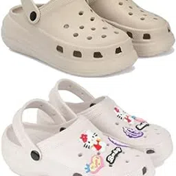 Premium Comfortable Regular Wear Women Clogs Sandal for Women's & Girls-Combo(2)-OO1-O10-6 Off White(COMBO(2)-OO1-O10-6_BZ)-EURO-37-picture-42