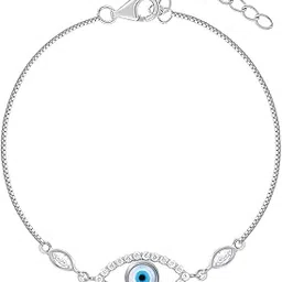 giva 925 Silver Evil Eye Vibe Bracelet, Adjustable | Gifts for Women and Girls | With Certificate of Authenticity and 925 Stamp | 6 Months Warranty-picture-47