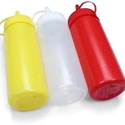 ISTARA Kitchen Oil Sauce Dispenser Bottle - Plastic Dispensing Sauce Oil Vinegar Ketchup Squeeze Bottle Dropper - Olive Oil Bottle Sauce Container with Sealed Leak Proof Cap - Set of 3, Multi Color-picture-13