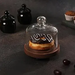 IREKA HOMES Emmett Acacia Wood Cake Dome - A Timeless Showcase for Your Sweet Creations-picture-50