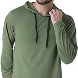 kalt Men's Full Sleeves Cotton Blend Hoodie (Green)-picture-10