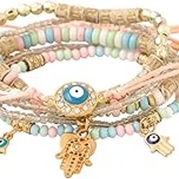 yellow chimes Bracelet for Women and Girls Multicolor thread Bracelets Set for Women and Girls | Bead Bracelet Combo Birthday Gift For Girls & Women Anniversary Gift for Wife Valentine Gift for Girls-picture-48