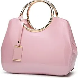 Glossy Women's Bag Bride Wedding Handbag Women's One Shoulder Crossbody Stylish Bag(PINK)-image-17