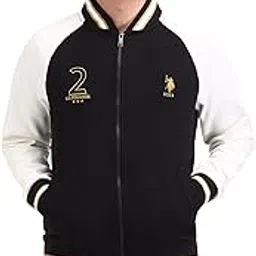 Mens Black Colour Blocked Collared Neck Long Sleeve Casual Cotton Regular Fit Sweatshirt-image-51