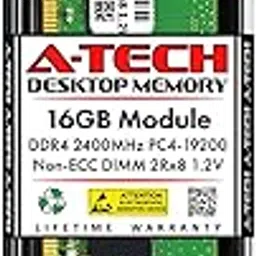 A-Tech 16GB RAM Replacement for Crucial CT16G4DFD824A | DDR4 2400MHz PC4-19200 2Rx8 1.2V UDIMM Non-ECC 288-Pin DIMM Memory Module-image-89