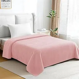 Signature Flannel Fleece AC Blanket for Winter Single Bed,Soft Plush Blanket for Travel & Sleeping (58x86 Inches, Blush Pink)-picture-11