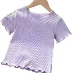 Fashionable Girls Top & Tunic | Soft Cotton Blend Lavendar 11-12 Years-picture-22