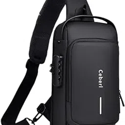 Ceberl Sling Crossbody Backpack for Hiking Cycling Multipurpose Cross Body Chest Bag with USB Charging Hole-picture-12