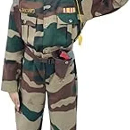 BookMyCostume 6pcs Military Dress for Kids Woodland Print | Independence Day Dress for kids | Army Dress for Kids | Community Helper Soldier Dress for Patriotic Events for Role Play | 5-6 Years-picture-15
