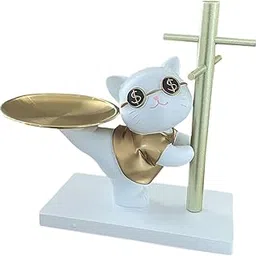 Lucky Cat Figurine Storage Tray Tabletop Decoration for Bathroom, Tv Cabinet | Home & Garden | Home D?©Cor | Figurines-picture-24