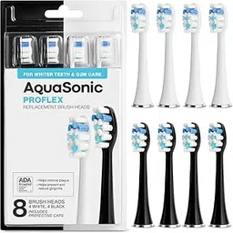 AquaSonic Duo PRO 8-pack replacement brush heads - Upgraded ProFlex Brush Heads For Improved Plaque Removal - Genuine AquaSonic-picture-14