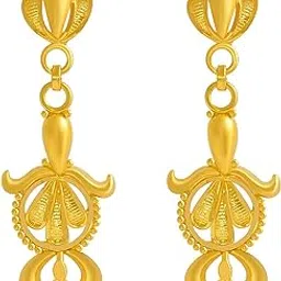 p.c. chandra jewellers Women's & Girl's 22Kt Yellow Gold Jhumki Earrings-picture-23