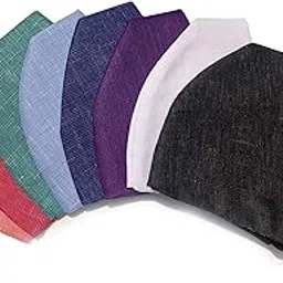 Breathable Cotton Mask | Reusable | Washable | 2 Layer Mask (Peach, Red, Green Light Blue, Dark Blue, Violet, White, & Black, Without Valve, Pack of 8) for Unisex-image-23