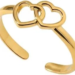 pandastoree THEPANDASTOREE 18K Gold Plated Adjustable Clover Ring for Women | Waterproof, Anti-Tarnish, Skin Safe & Hypoallergenic Stainless Steel Jewelry | Sparkle Accents & Lightweight Design-picture-40