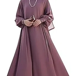 bashariya Designer Abaya Burqa in Firdaus Fabric | Zipper Opening on Yoke | Buttoned Cuffed Sleeves | Loose Fit | Includes Pockets and Hijab-picture-40