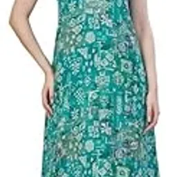sand dune Alpine Women’s A-Line Nighty | Vibrant Digital Prints | Soft, Comfortable & Durable Fabric | Round Neck |-picture-31