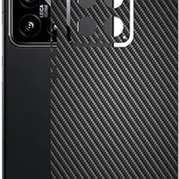 AtOdds Mobile Skin Sticker | Compatible for XIAOMI 14 (5g) | Scratchproof Matte Finish | Full Coverage for All Sides & Camera Protection (Black CF)-image-66