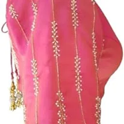 Maggam Aari Hand Made Women Long Sleeve Blouse New Art Silk Zarkan Pink Design-picture-44