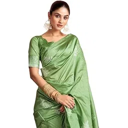 siril Women's Kanjivaram Soft Silk Saree Pure Silk Saree With Unstitched Blouse Piece-picture-13
