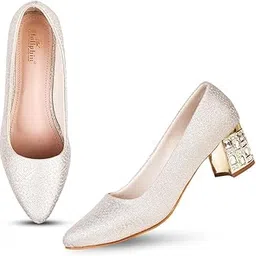 dollphin Women Casual Latest Stylish Block Heels | Designer Bellies with Comfortable Rubber Sole for Women-picture-14