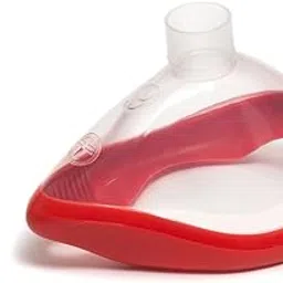 Intersurgical ClearLite anaesthetic face mask, size 6, extra large adult, colour-red, no hook ring, 22F-picture-33